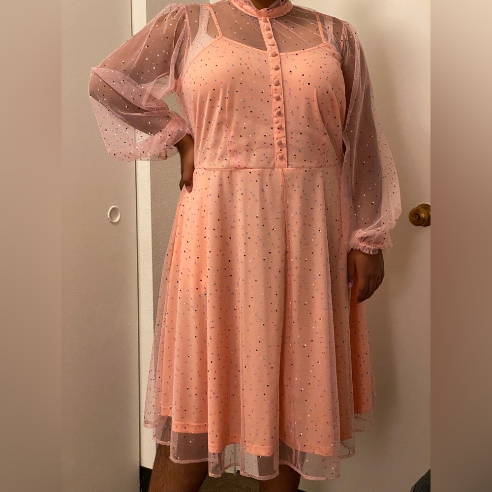 [NO LONGER AVAILABLE] Pink confetti dress